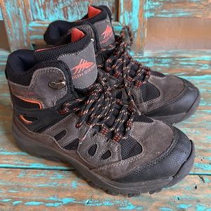 High Sierra Hiking Boots Kids Gray Orange Black Size 2 Model 34315
